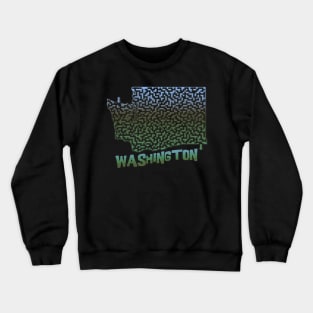 Washington State Outline Maze & Labyrinth Crewneck Sweatshirt